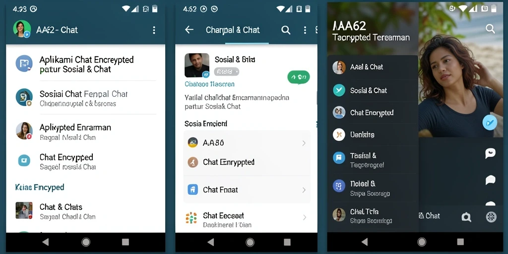 Antarmuka AA62 yang sederhana dan aman untuk chat.