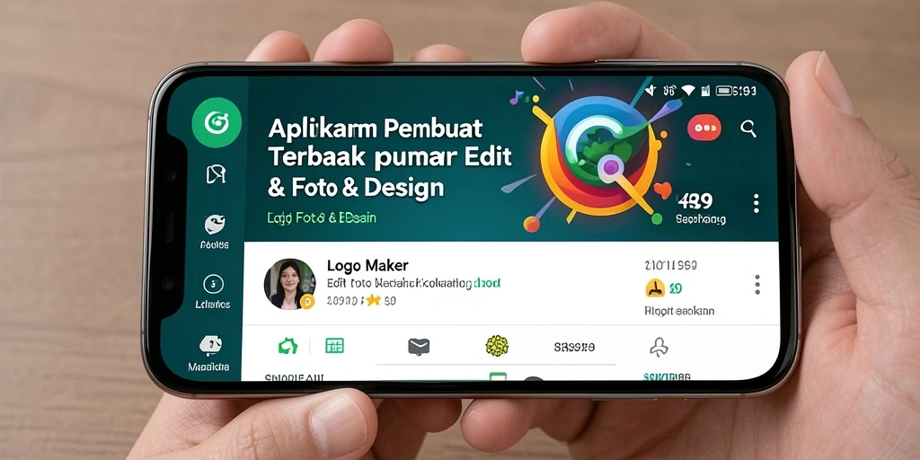 Antarmuka aplikasi CRS99 untuk pembuatan logo yang intuitif dan menarik.
