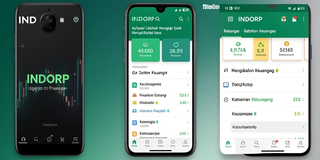 Tampilan antarmuka aplikasi INDORP untuk catatan keuangan yang sederhana dan efisien.