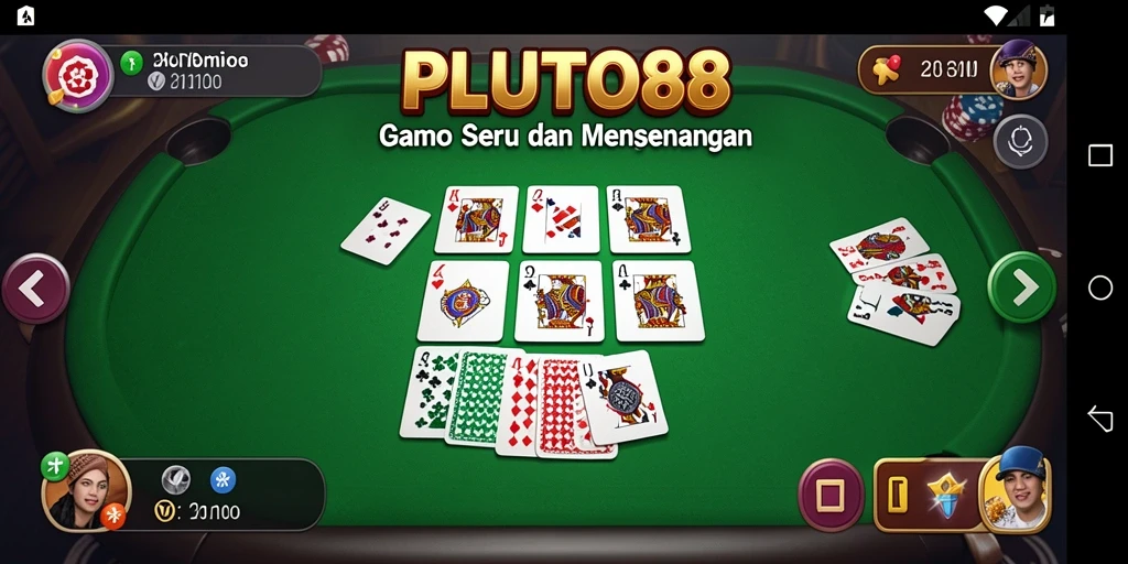 Tampilan antarmuka PLUTO88 yang menawan dan mudah dinavigasi.